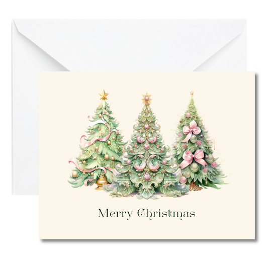 Victorian Trees Christmas Card