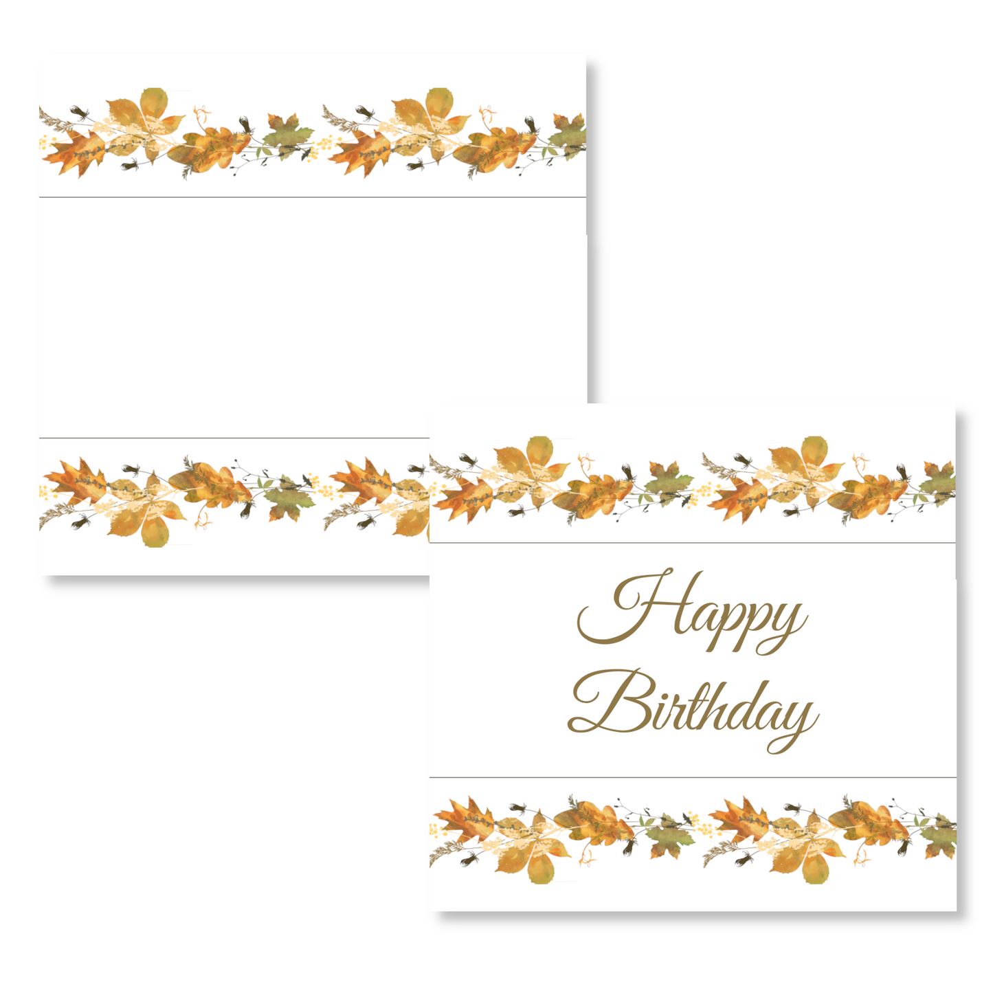 Fall Leaves Border Gift Enclosure Card