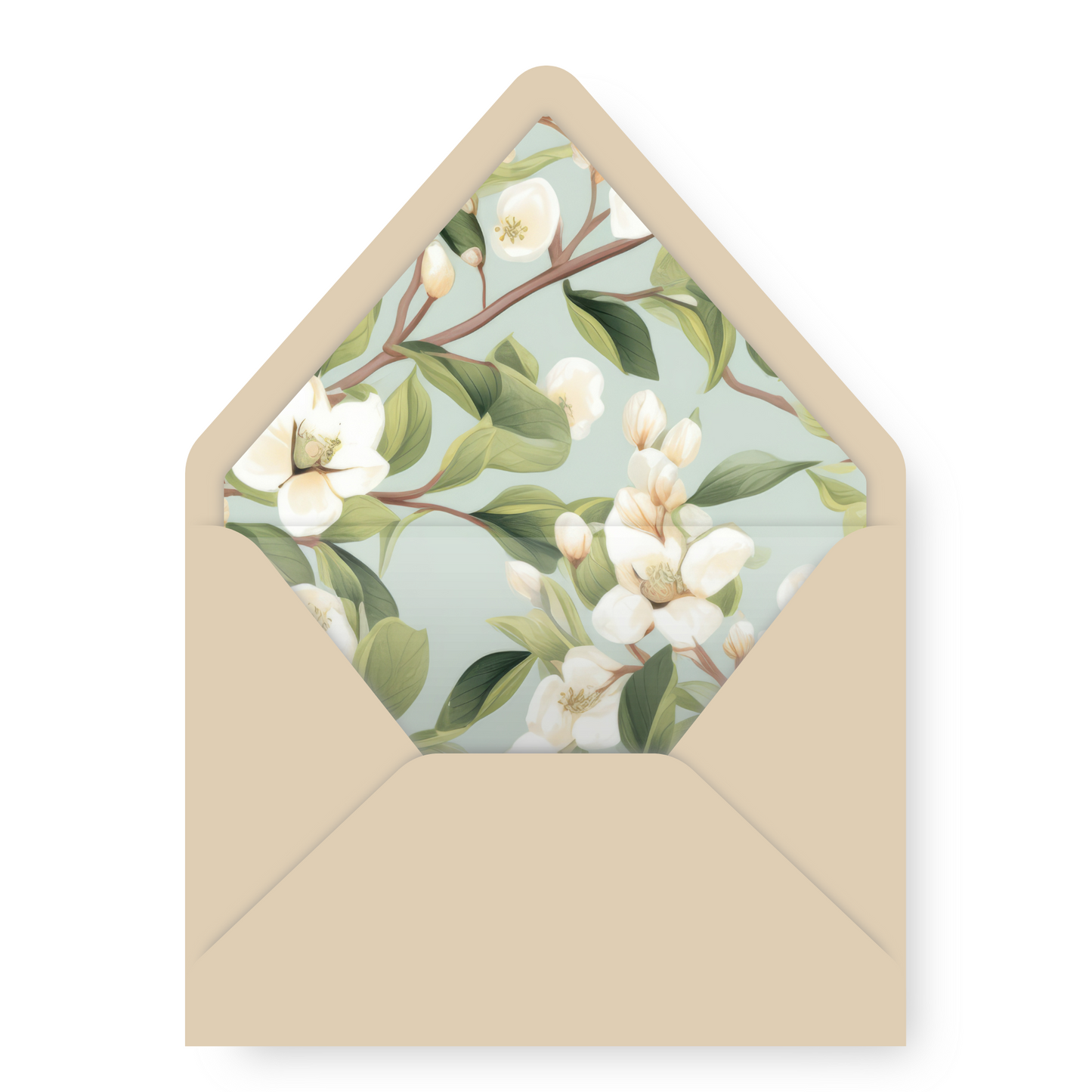 Magnolia Pattern Printed Envelope Liners