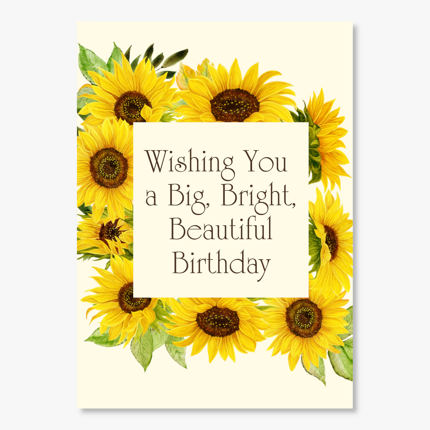 Sunflower Birthday Greeting Card | Envelope Included