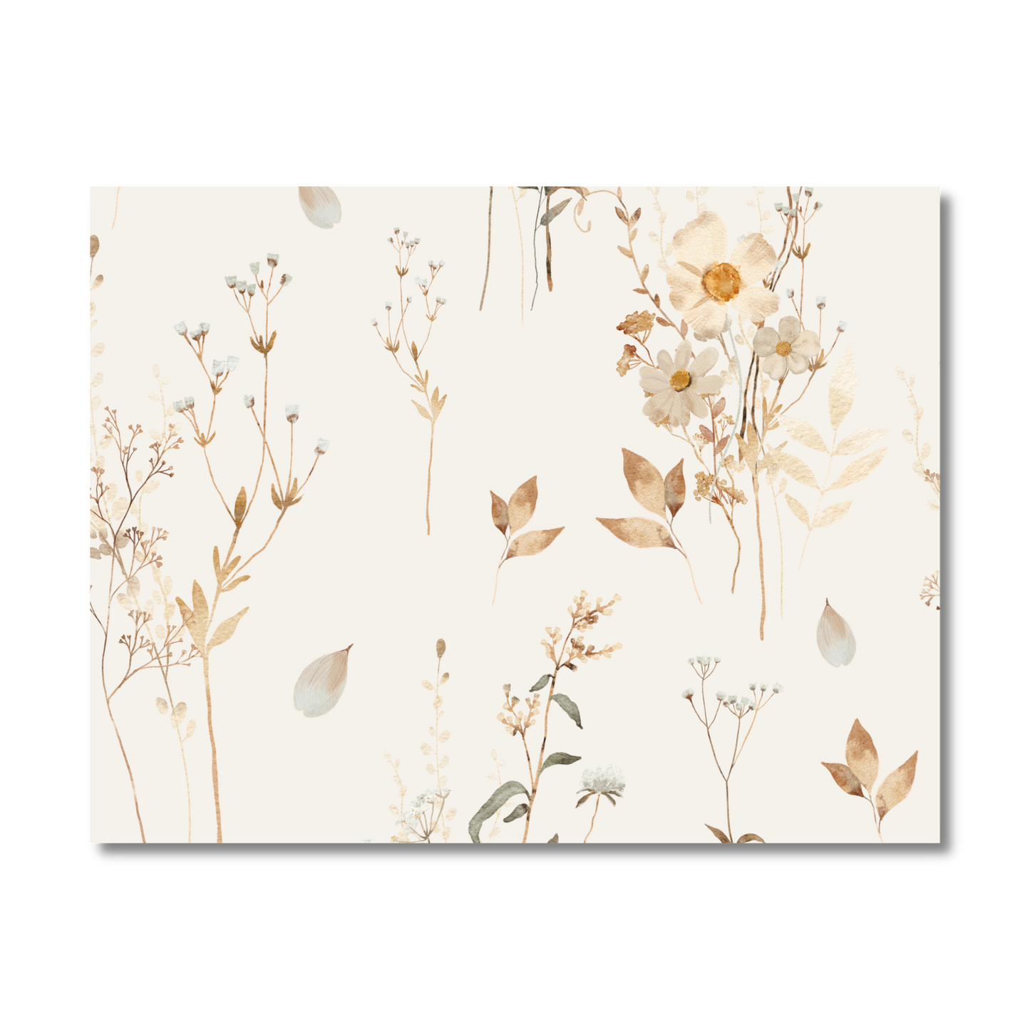 Fall Wildflowers Pattern Note Cards