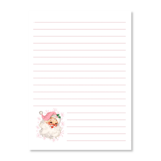 Pink Santa Note Pad