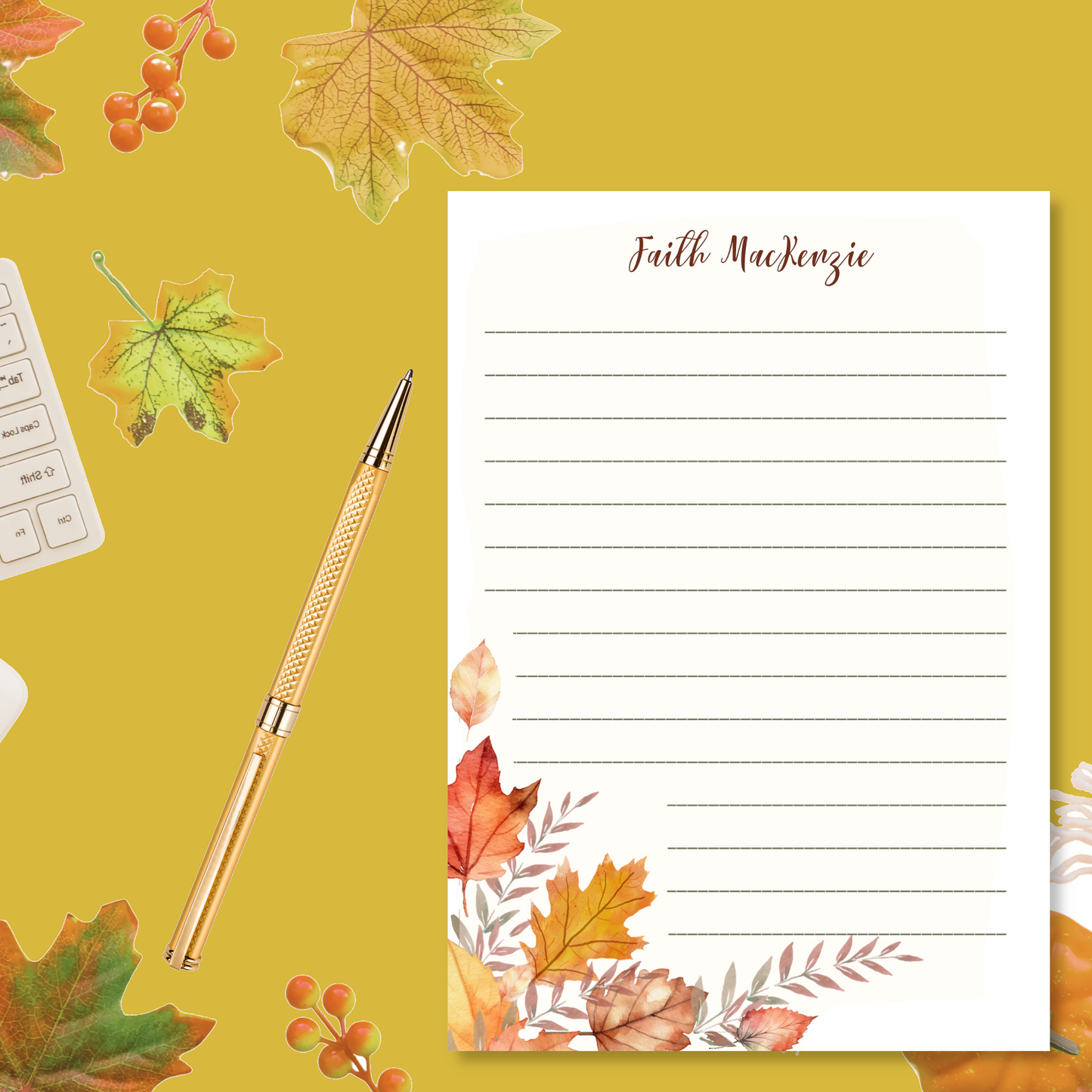 Autumn Leaf Note Pad