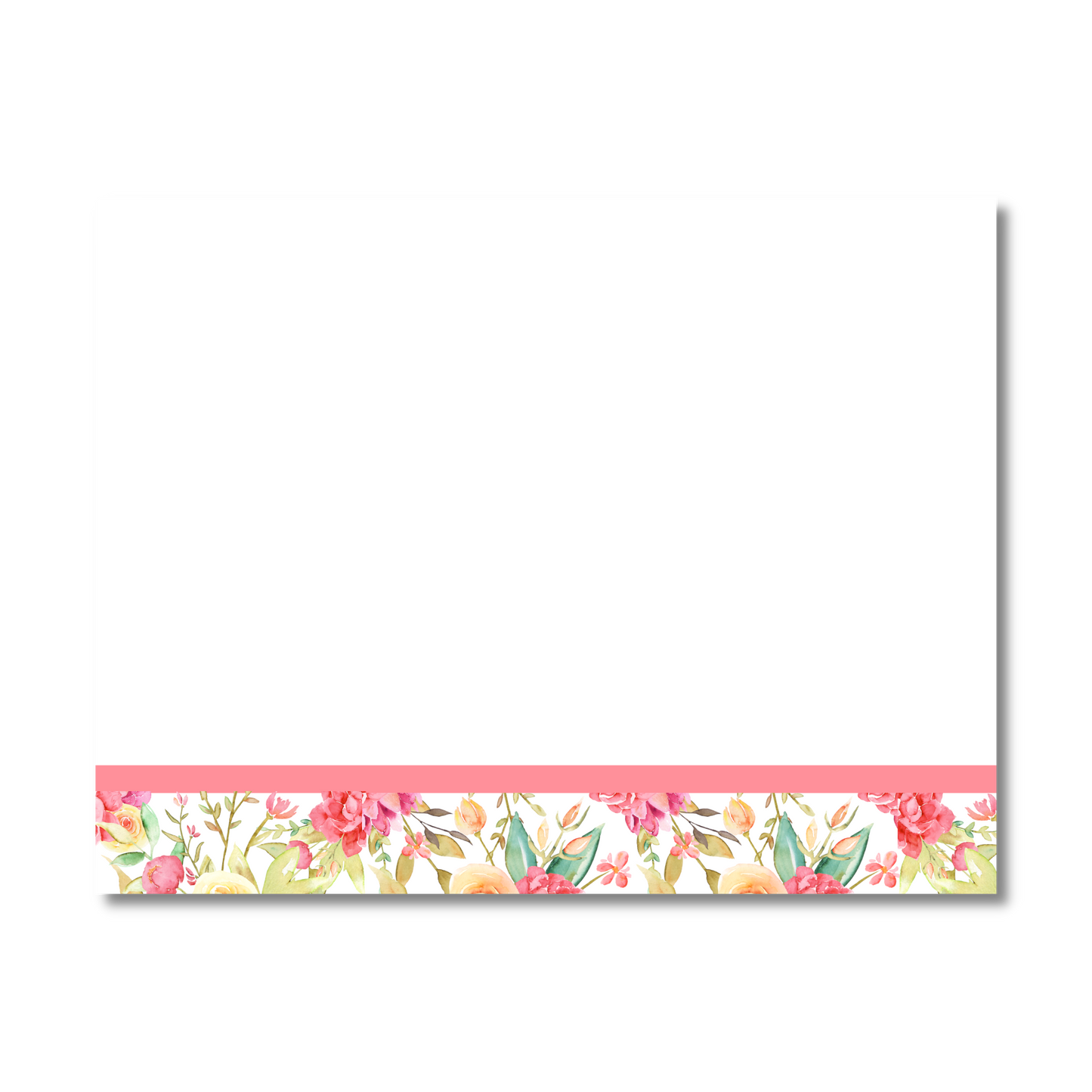 English Floral Garden Pattern Flat Notes