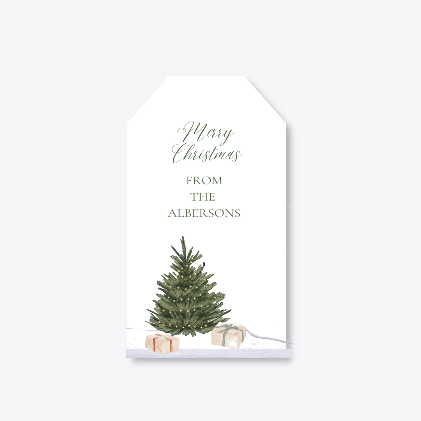 Merry Christmas Tree Gift Tags