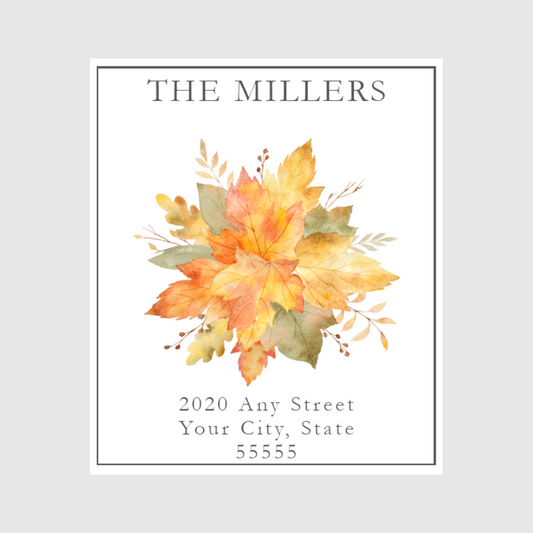 Autumn Leaves Printed Return Address Labels