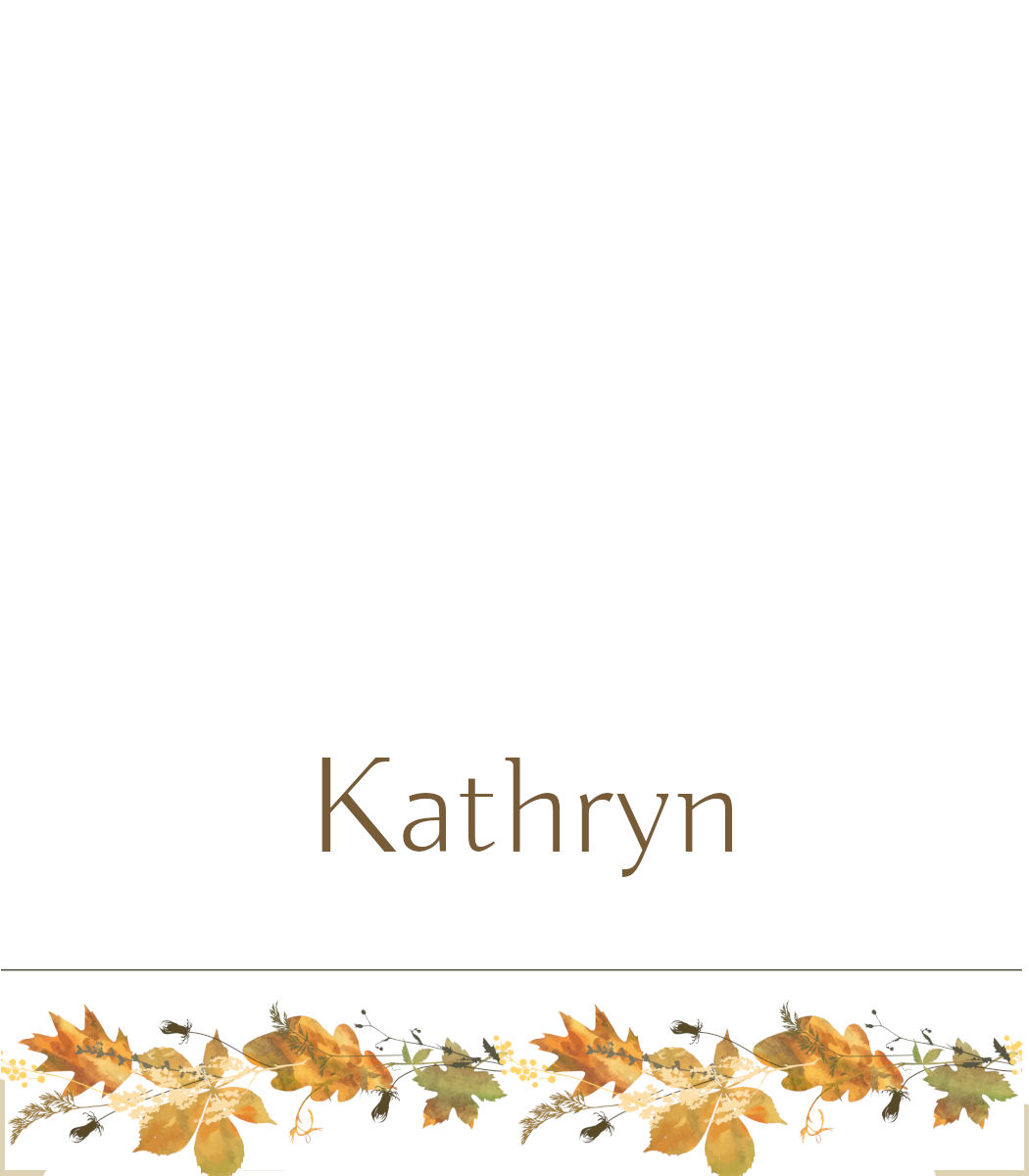 Autumn Leaves Border Place Cards