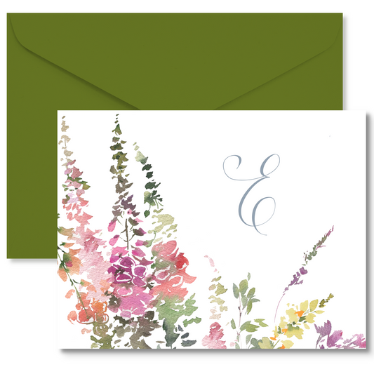 Floral Monogram Note Cards