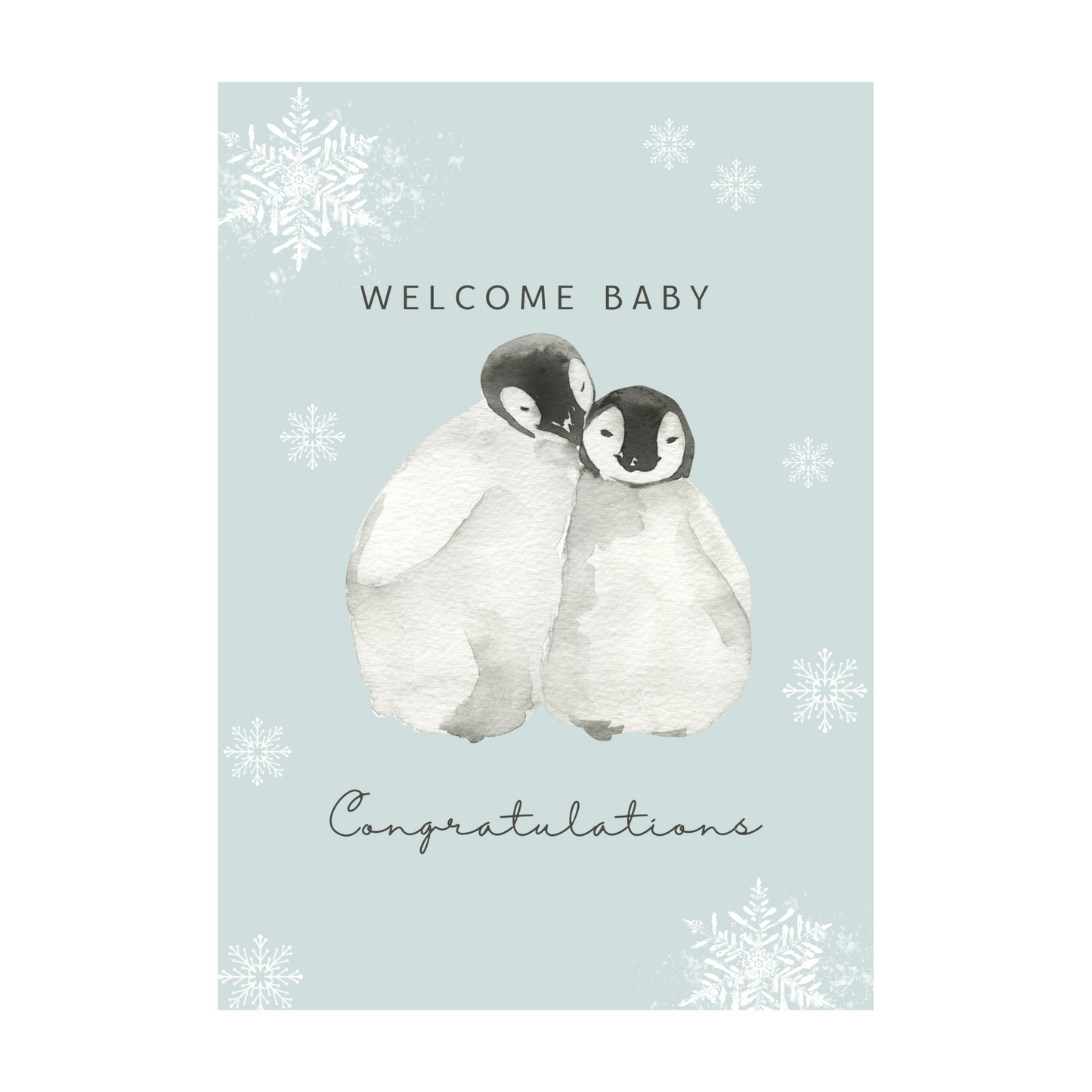 Penguin Parents New Baby Congratulations Greeting Card