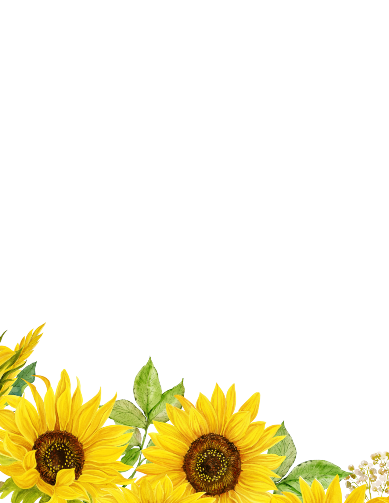 Bold Sunflower Personalized Notepad  | 50 Sheets