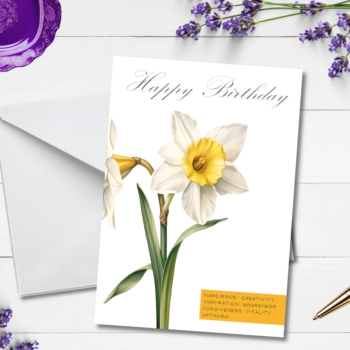 December Birth Flower Birthday Card (Copy)