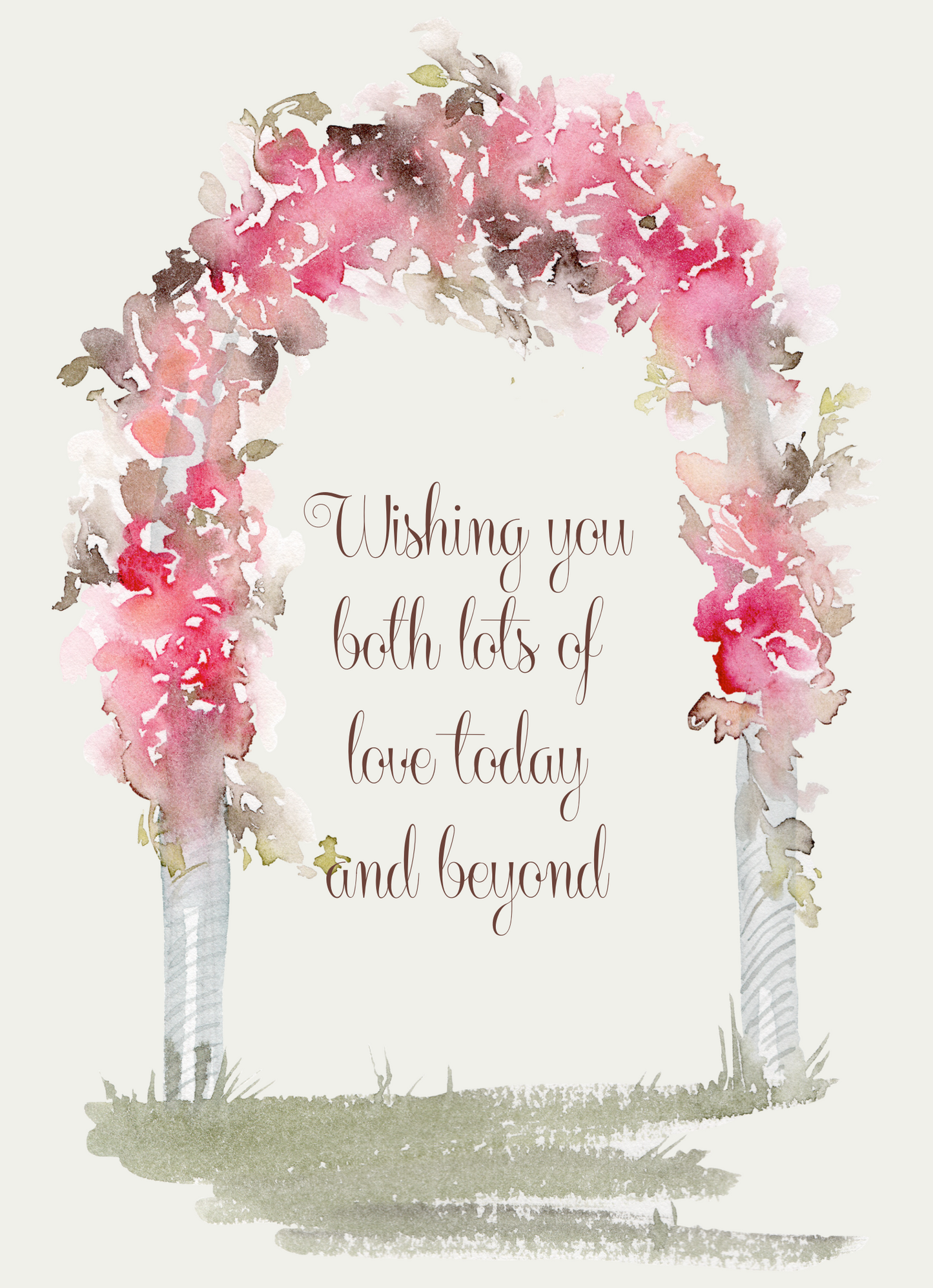 Floral Arch Wedding Congratulations Greeting Card