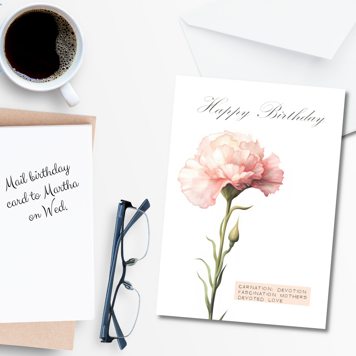 January Birth Flower Birthday Card