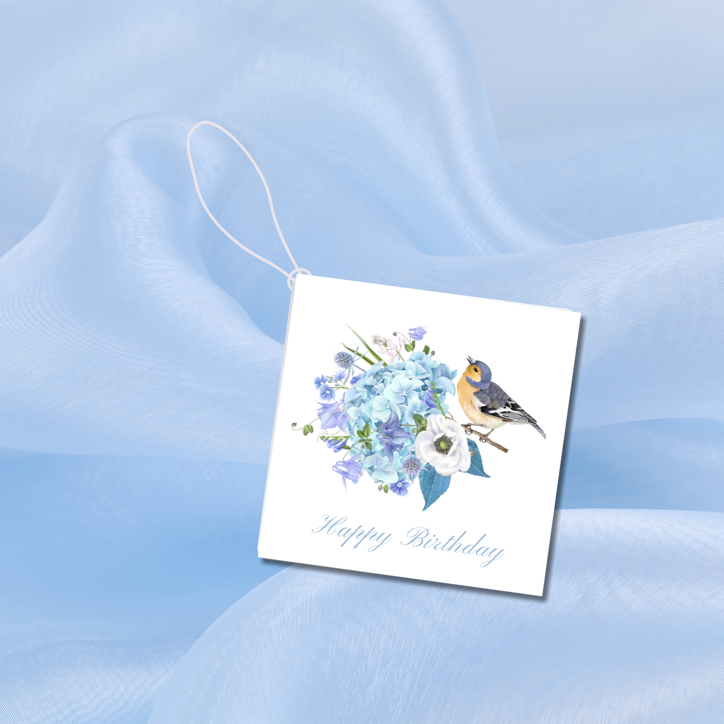 Hydrangea and Bird Gift Enclosure Card