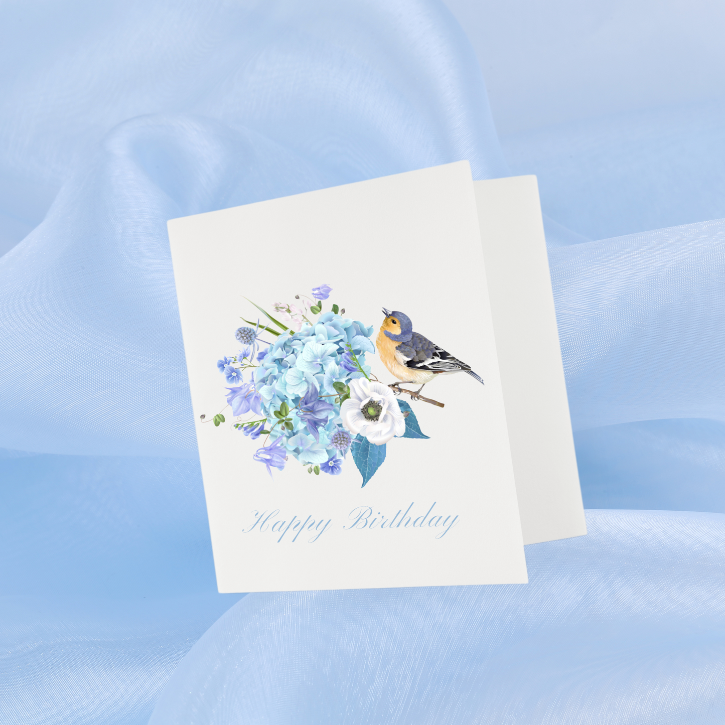 Hydrangea and Bird Gift Enclosure Card