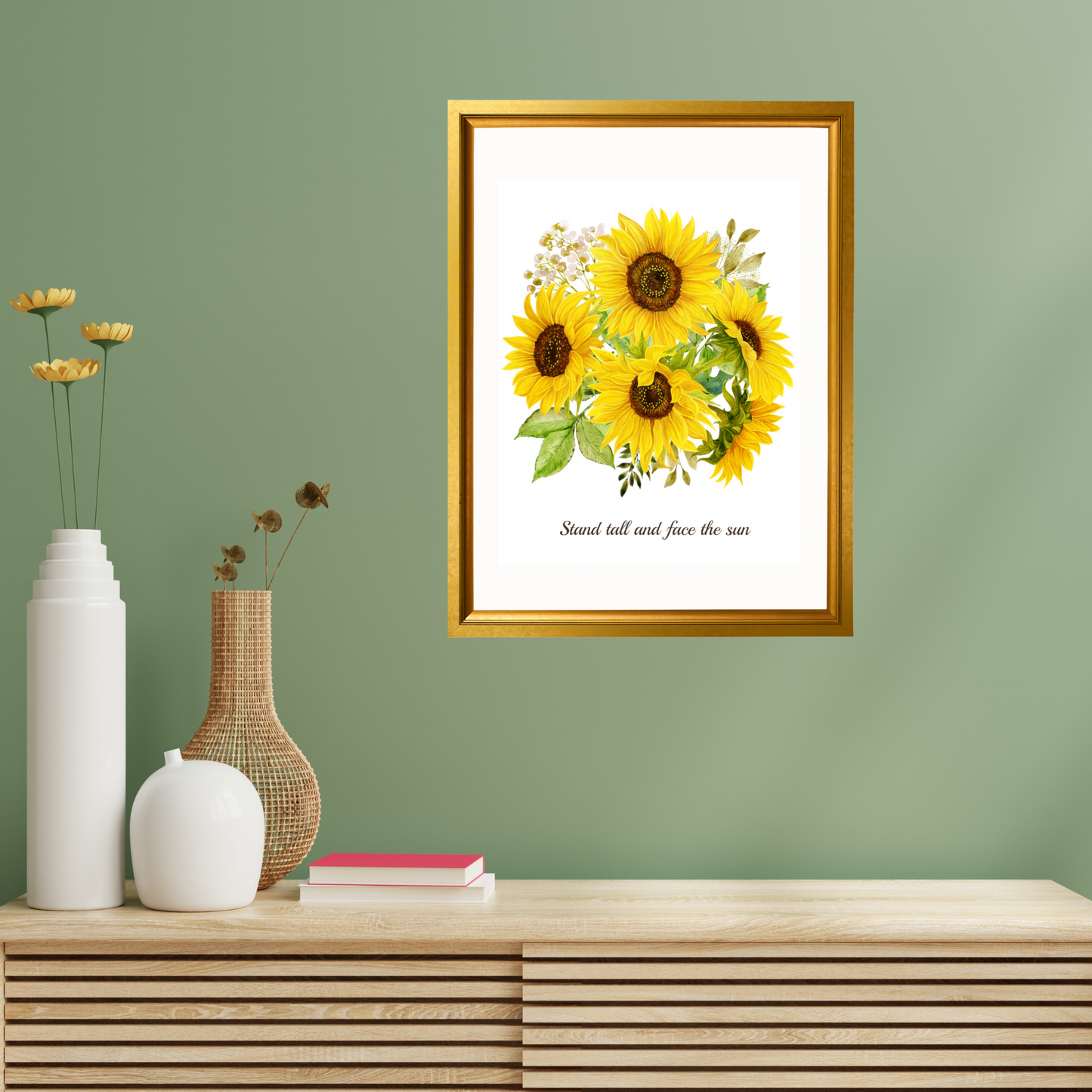 Bold Watercolor Sunflower Digital Print