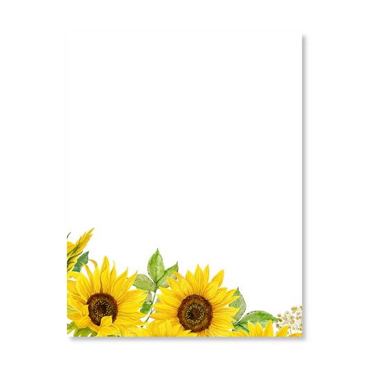 Bold Sunflower Personalized Notepad  | 50 Sheets