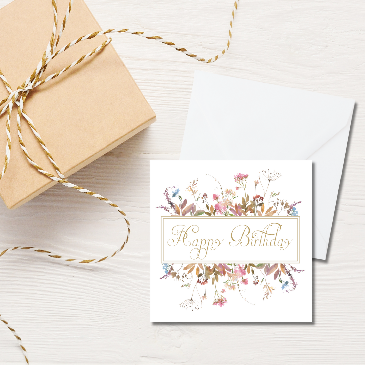 Autumn Floral Frame Gift Enclosure Card