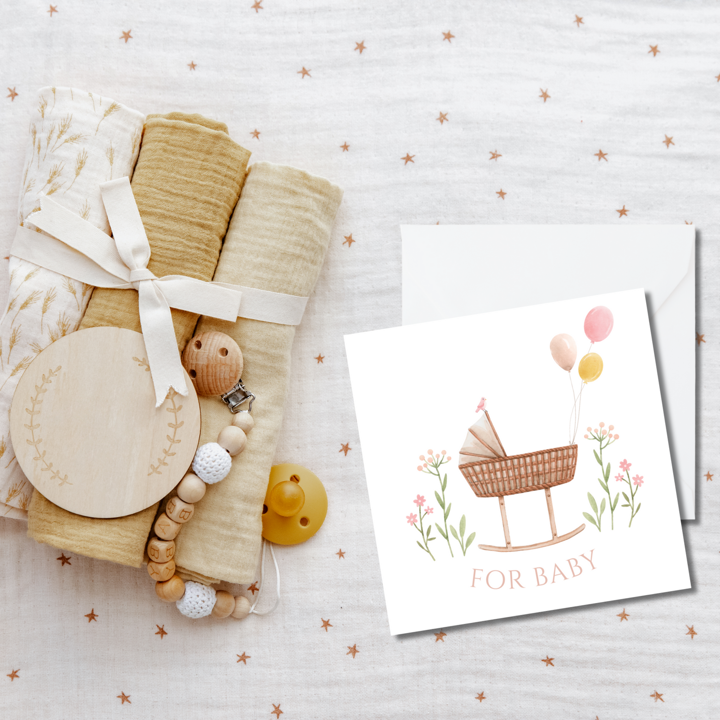 Bassinet Baby Gift Enclosure Card