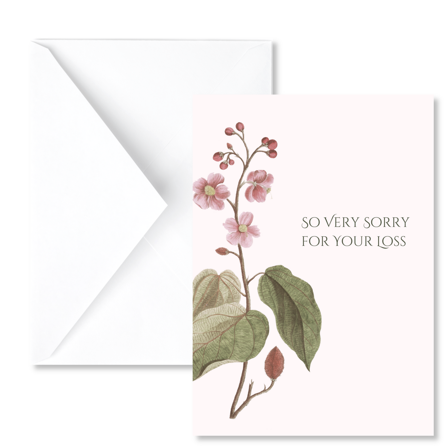 Plum Floral Sympathy Card