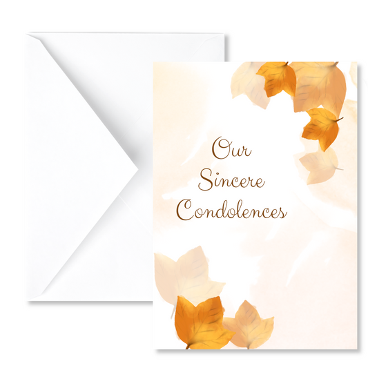 Autumn Leaves Sympathy Card