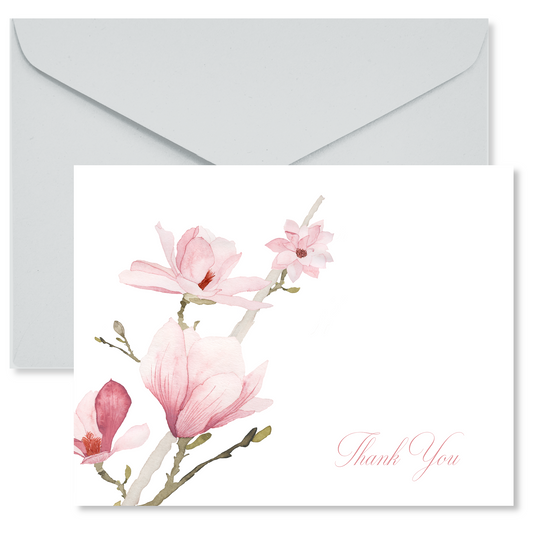 Pink Magnolia  Personalized Note Cards