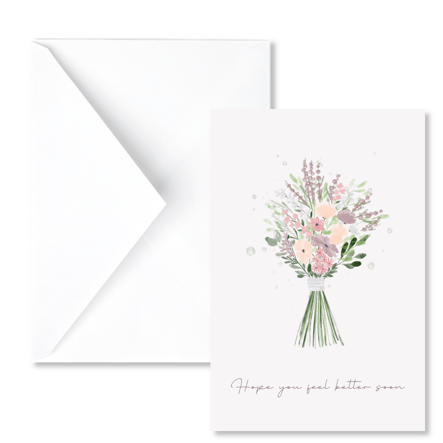 Floral Bouquet Get Well Card