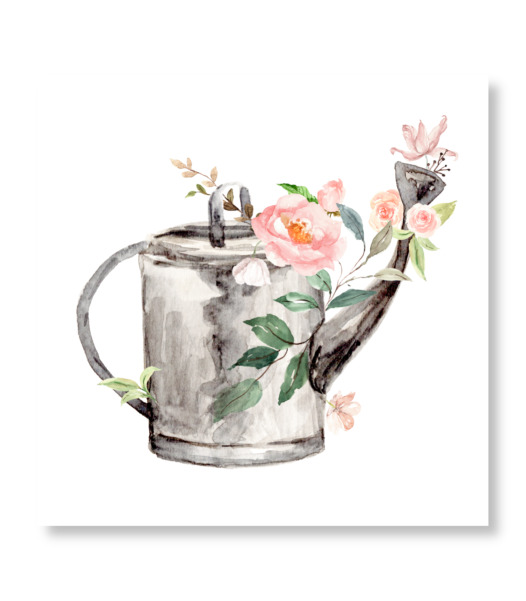 Floral Watering Can Gift Enclosure