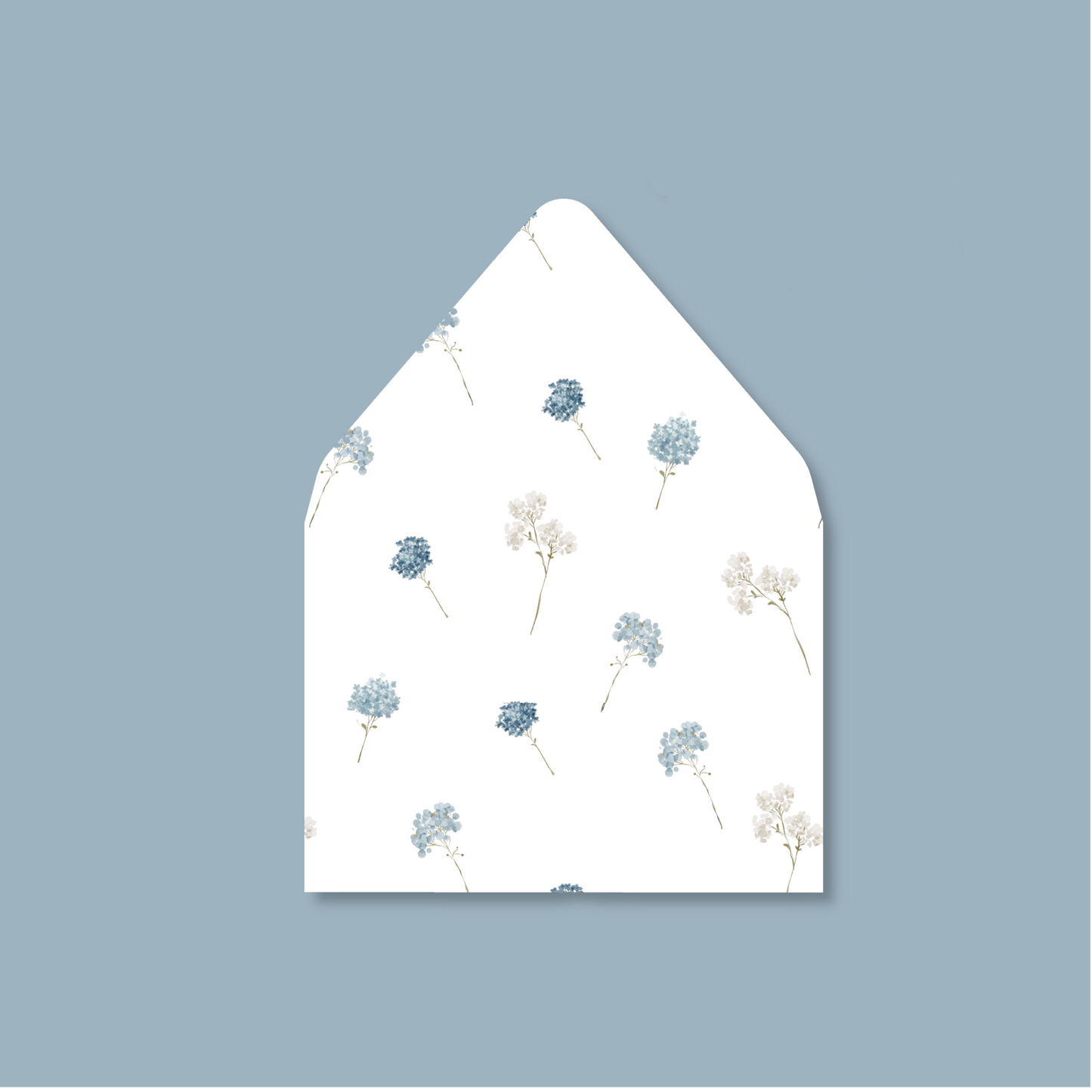 Digital Blue Floral Envelope Liners