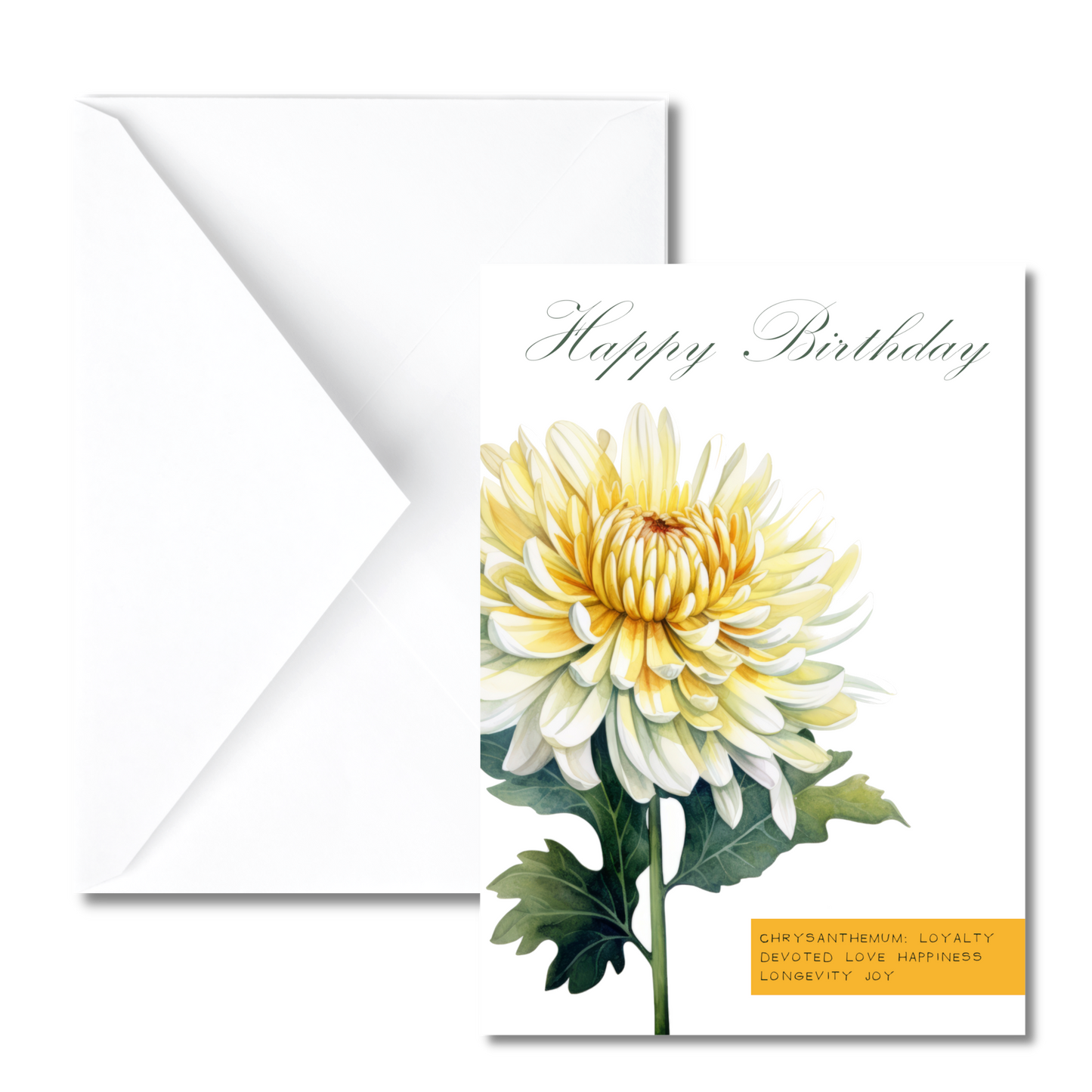 November Birth Flower Birthday Card