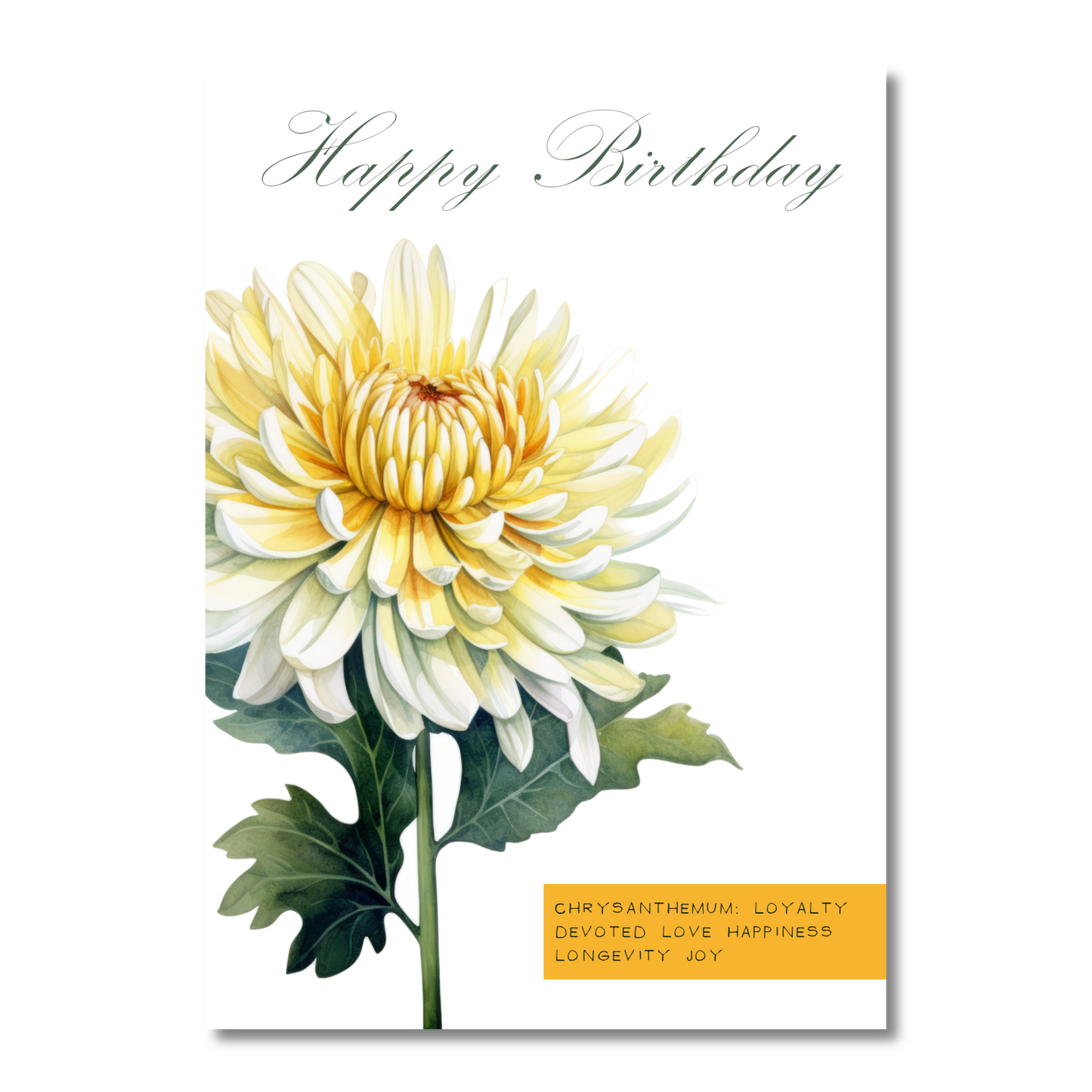 November Birth Flower Birthday Card