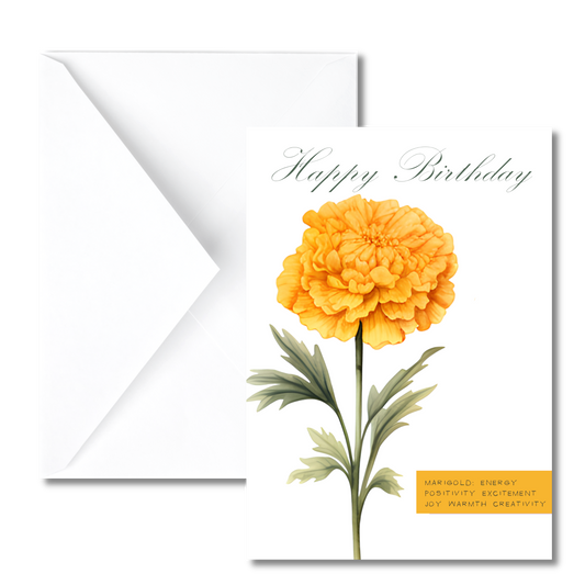 October Birth Flower Birthday Card