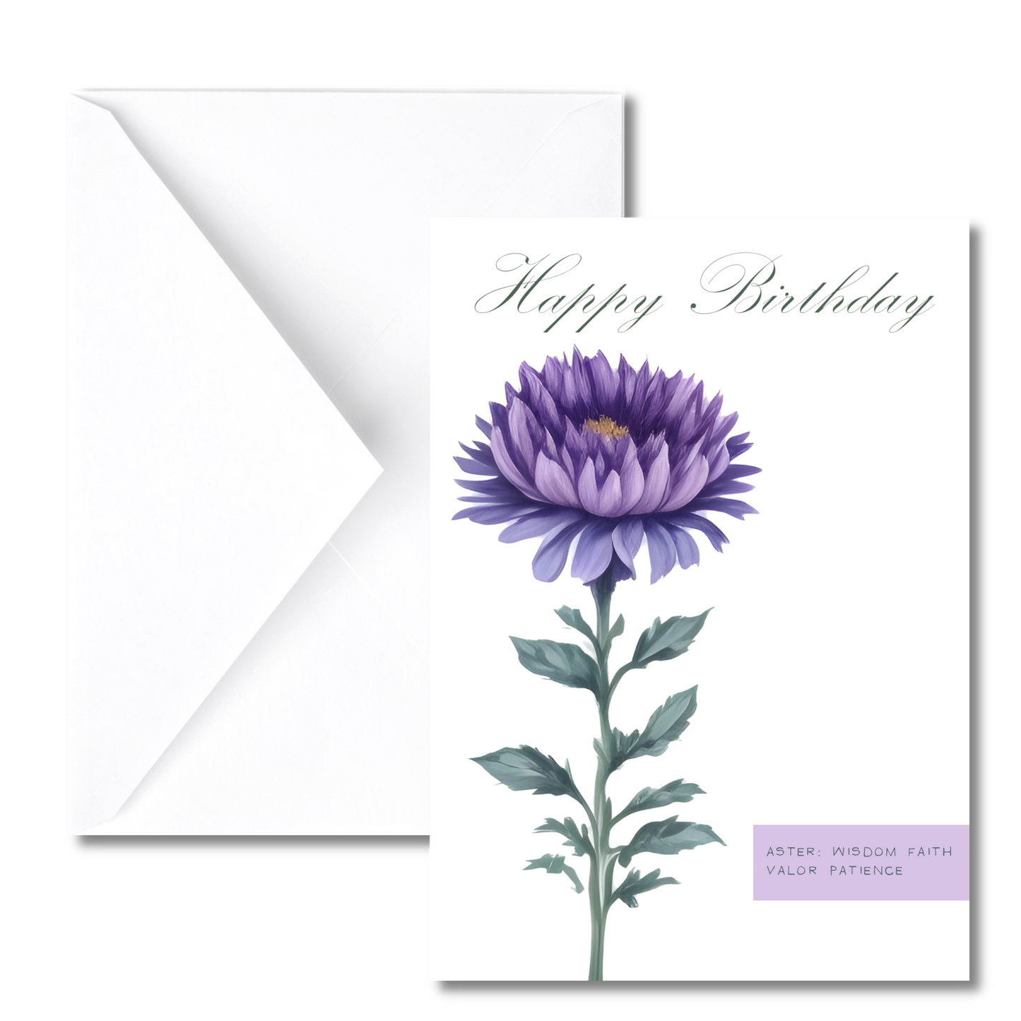 September Birth Flower Birthday Card