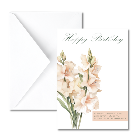 August Birth Flower Birthday Card