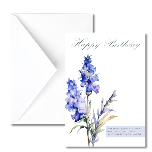 July Birth Flower Birthday Card