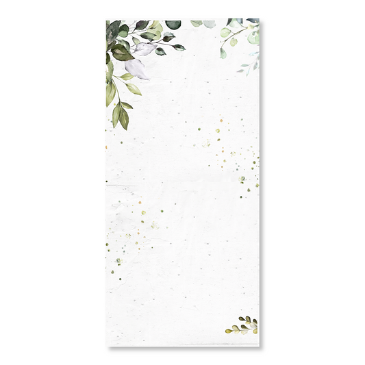 Greenery Accent Long Note Pad