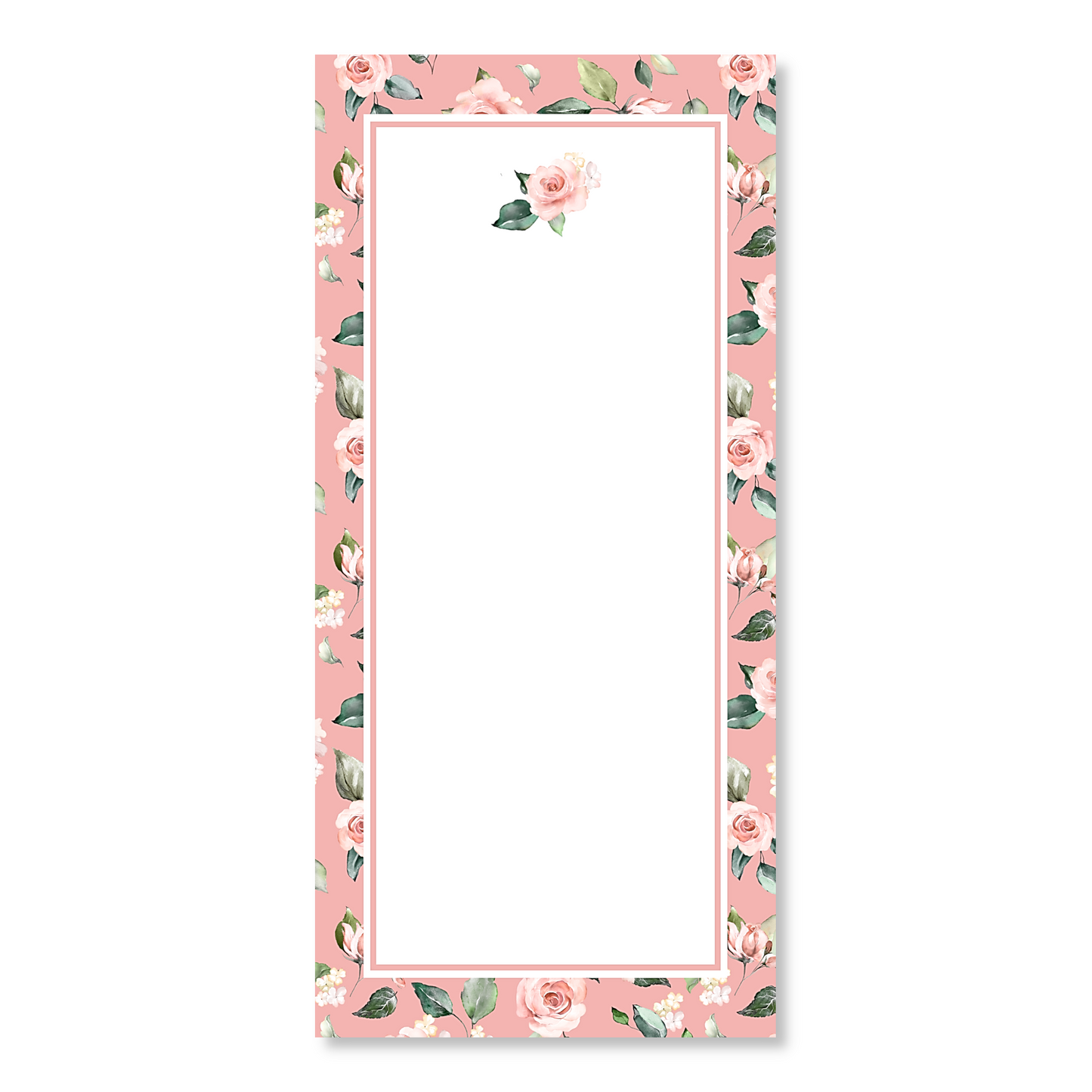 Rose Background Long Note Pad