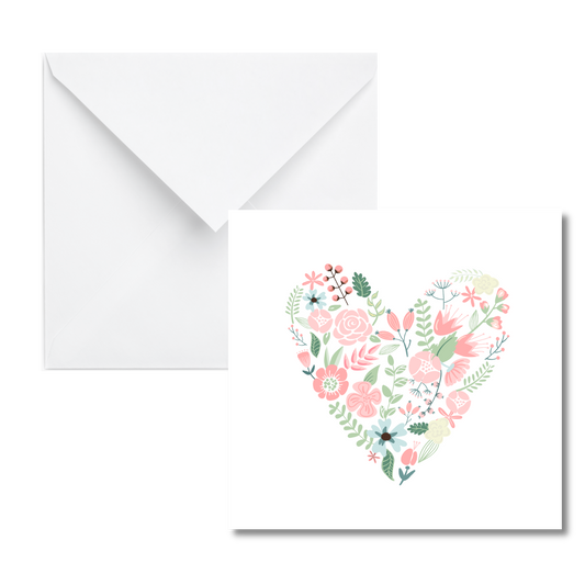 Floral Heart Gift Enclosure Card