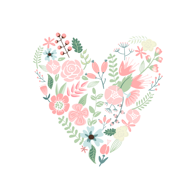 Floral Heart Gift Enclosure Card