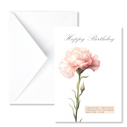 January Birth Flower Birthday Card