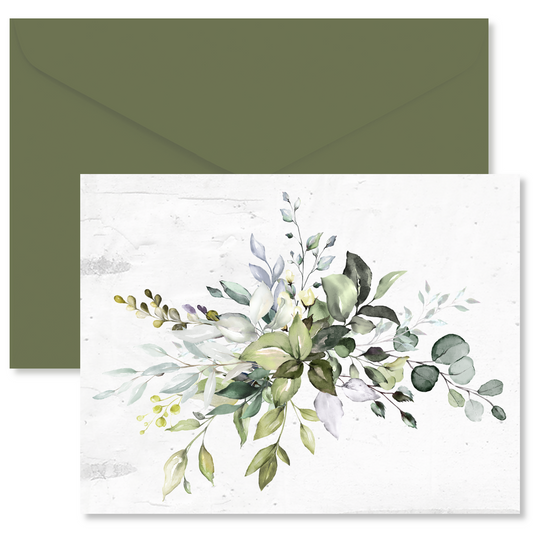 Greenery Bouquet Note Cards