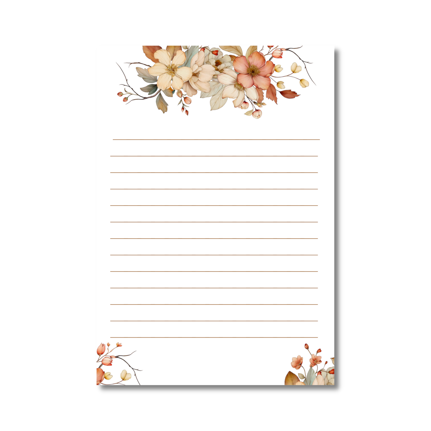 Fall Floral Notepad