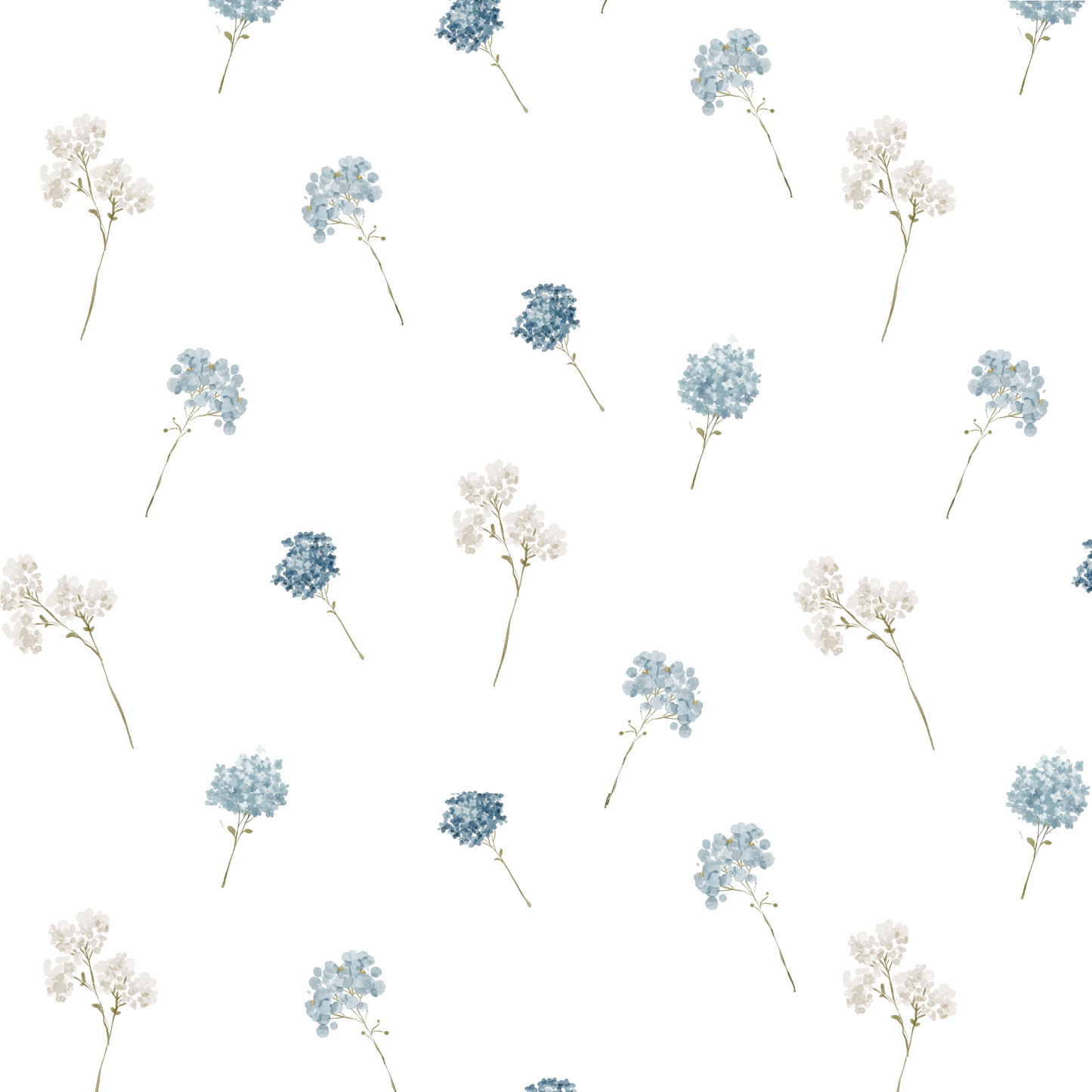 Digital Blue Floral Envelope Liners