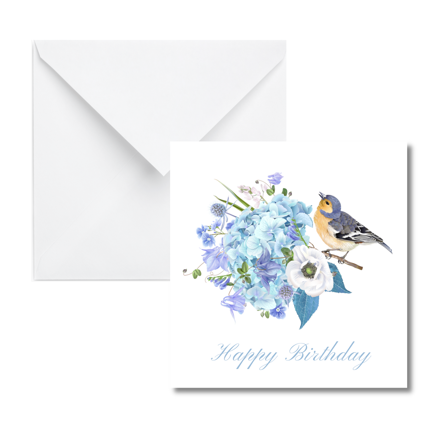 Hydrangea and Bird Gift Enclosure Card