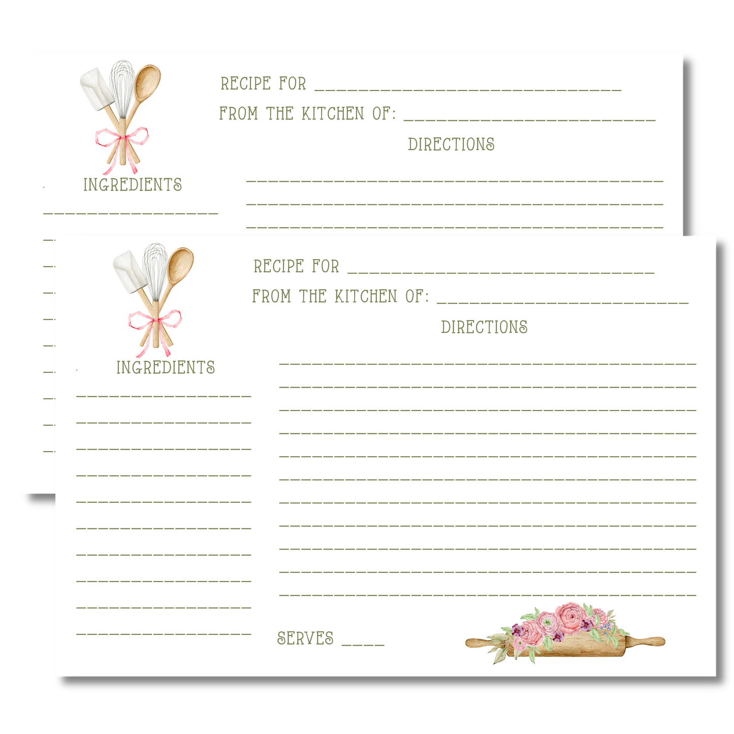 Baking Utensils Recipe Card