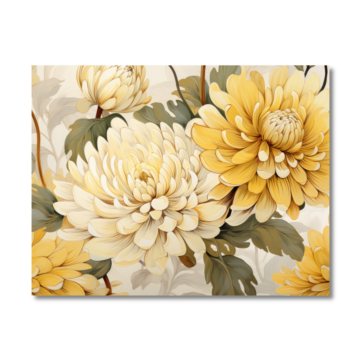 Watercolor Chrysanthemums Note Cards