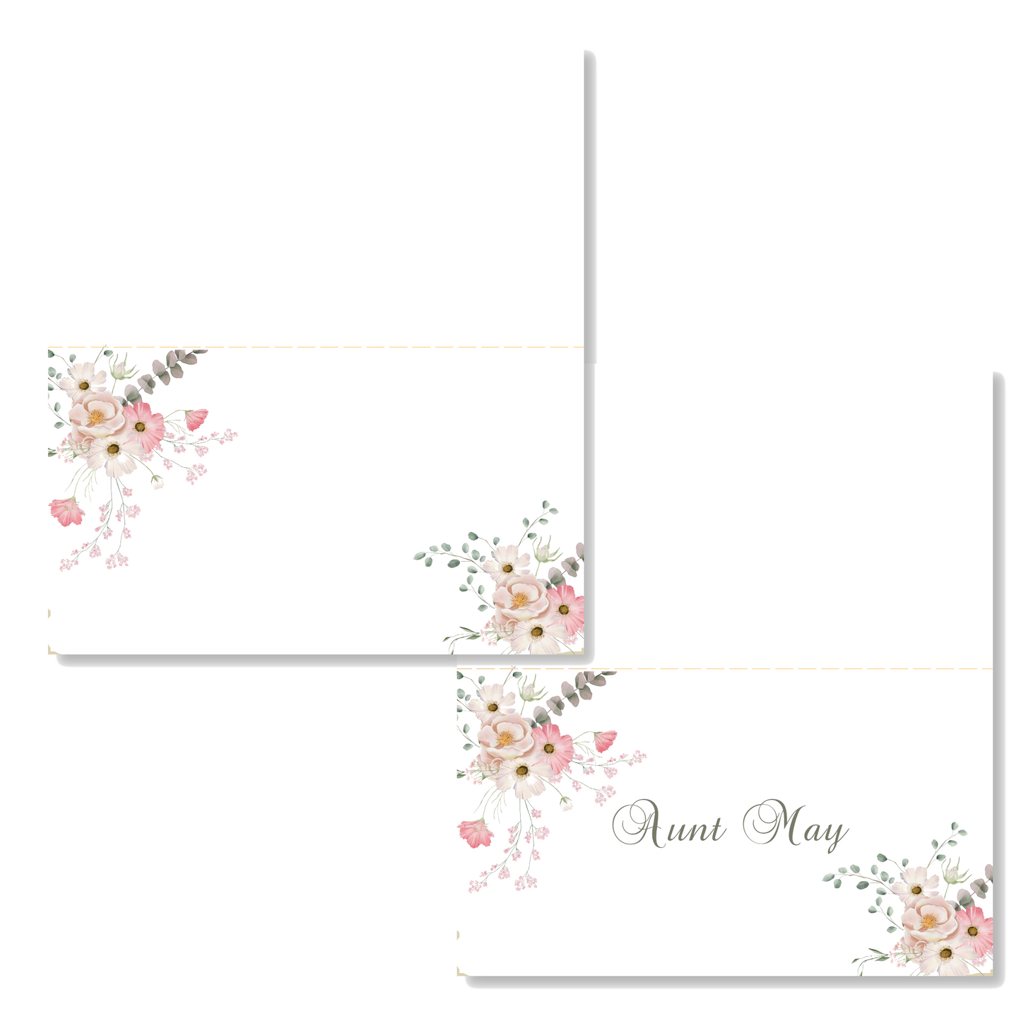 Spring Bouquet Printed Place Cards