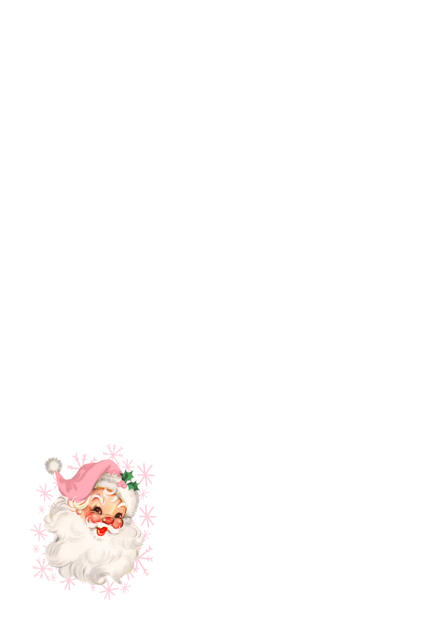 Pink Santa Note Pad