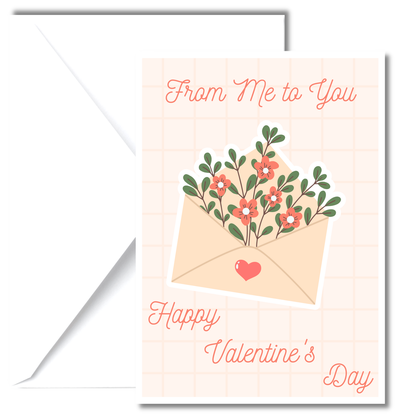 Floral Envelope Valentine's Day Greeting Card (Copy) (Copy)