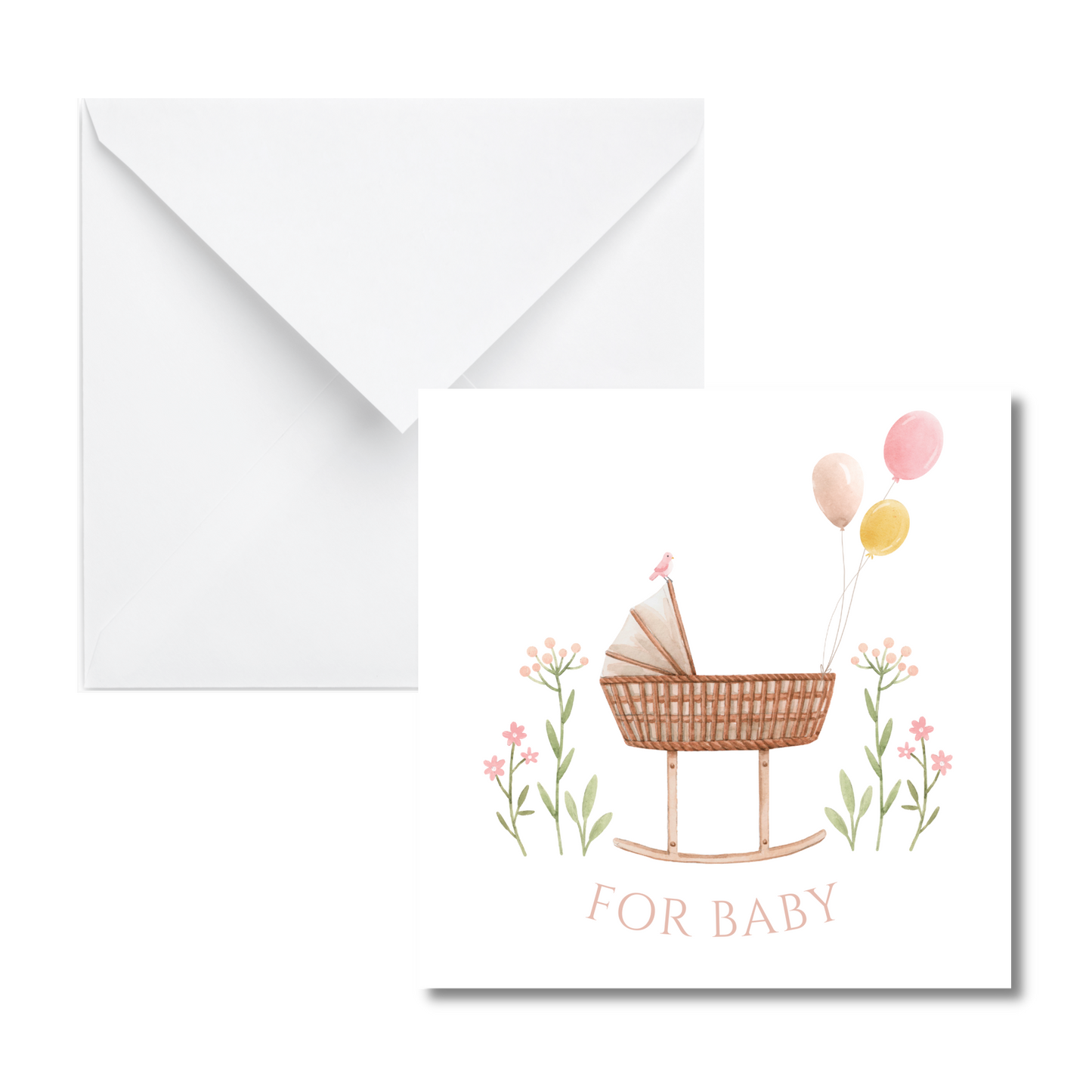 Bassinet Baby Gift Enclosure Card